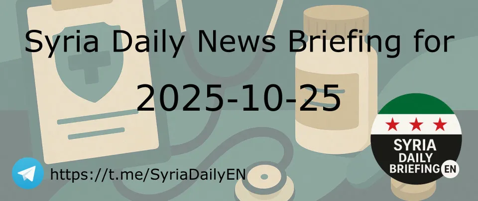 Syria Daily News Briefing for 2025-10-25