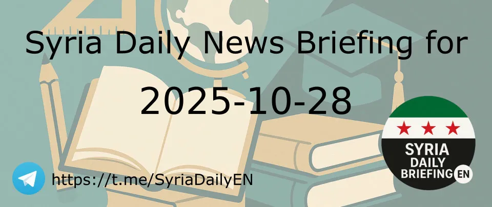 Syria Daily News Briefing for 2025-10-28