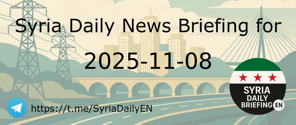 Syria Daily News Briefing for 2025-11-08