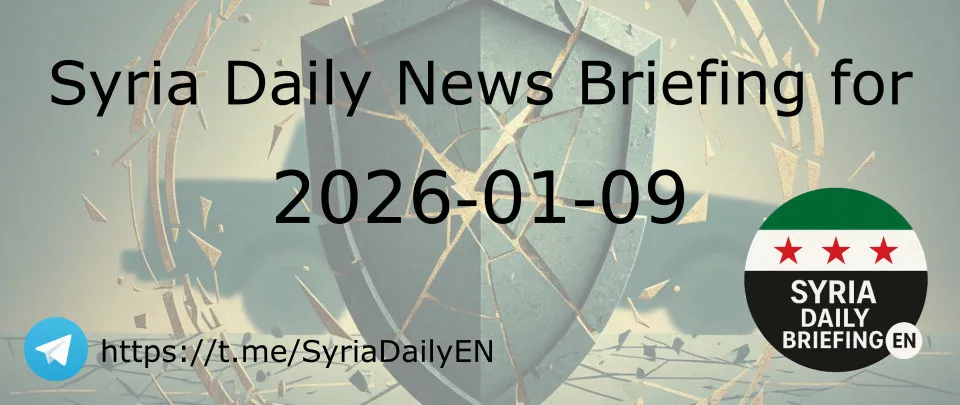Syria Daily News Briefing for 2026-01-09