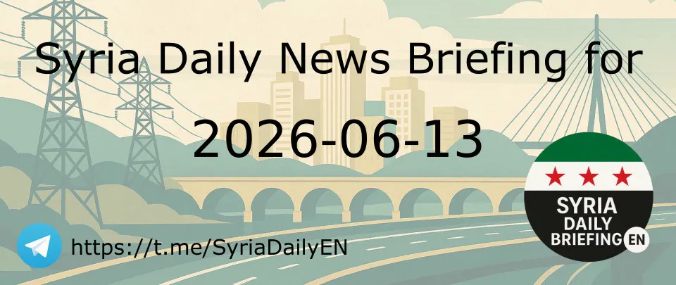Syria Daily News Briefing for 2026-06-13