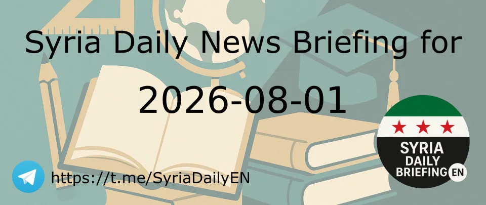 Syria Daily News Briefing for 2026-08-01