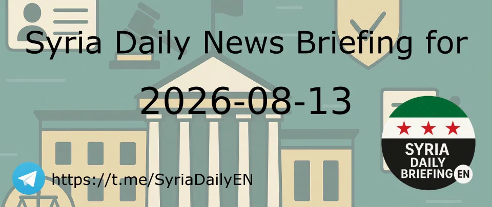 Syria Daily News Briefing for 2026-08-13