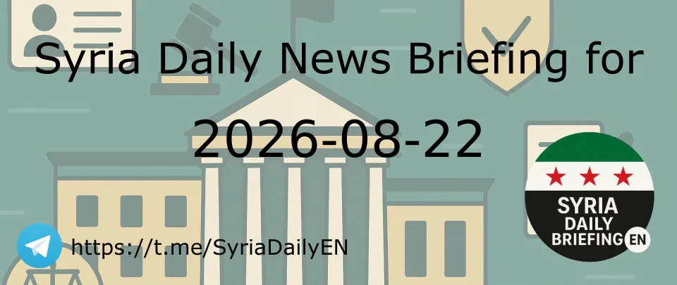 Syria Daily News Briefing for 2026-08-22